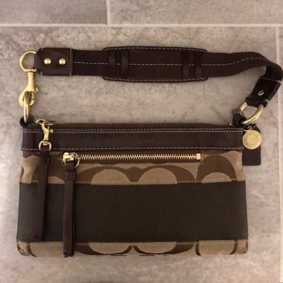 Coach Handbags - Coach Monogrammed Shoulder Bag EUC